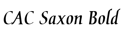 CAC Saxon Bold Font Image