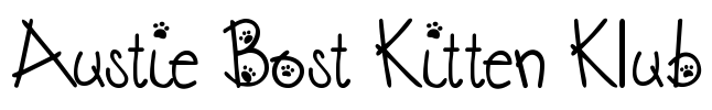 Austie Bost Kitten Klub Font Image