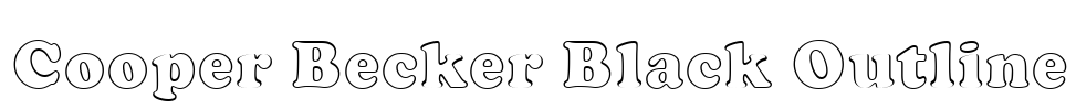 Cooper Becker Black Outline Font Image