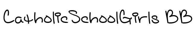 CatholicSchoolGirls BB Font Image