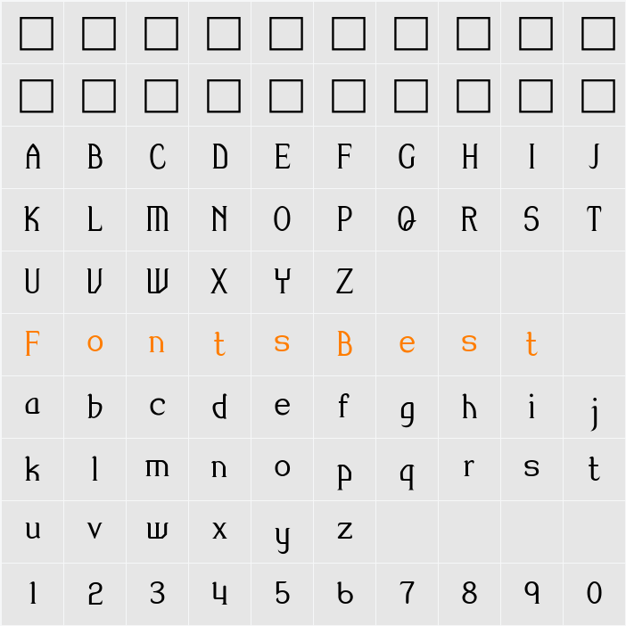 Ami R Character Map