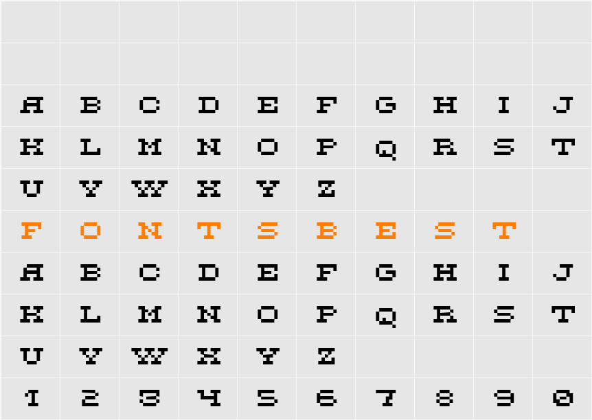 DS FlashSerif Character Map