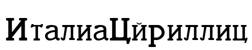 ItaliaCyrillic Font Image