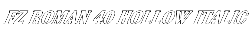 FZ ROMAN 40 HOLLOW ITALIC Font Image