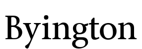 Byington Font Image