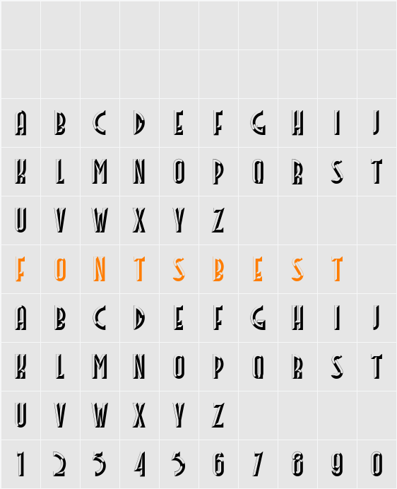 FacetsNF Character Map