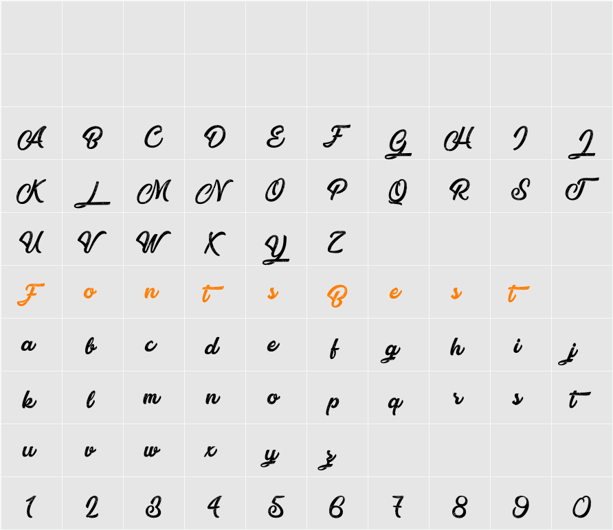 Atlantic Bentley Character Map