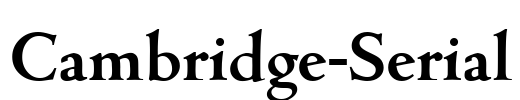 Cambridge-Serial Font Image