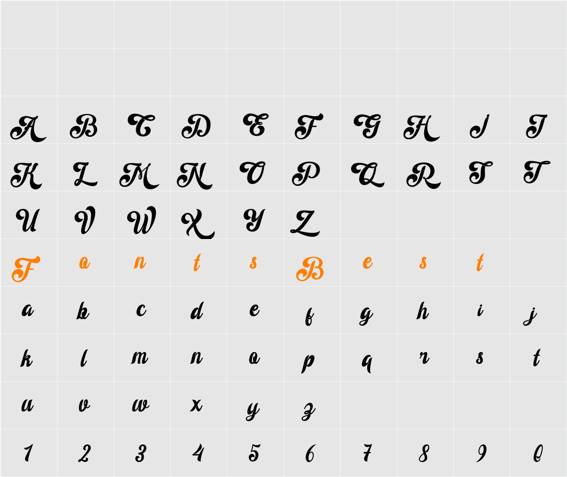 Wanita Character Map