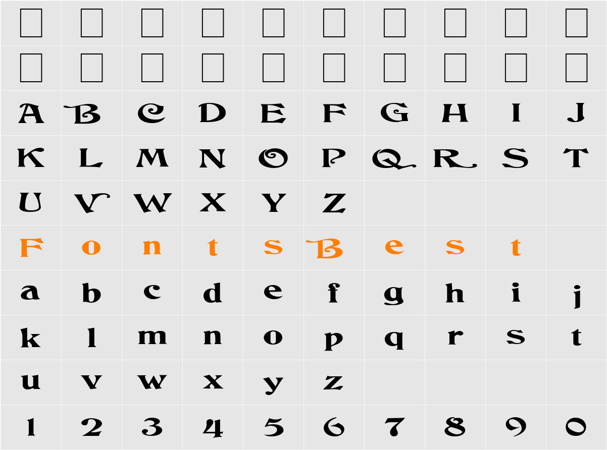 FZ JAZZY 50 EX Character Map