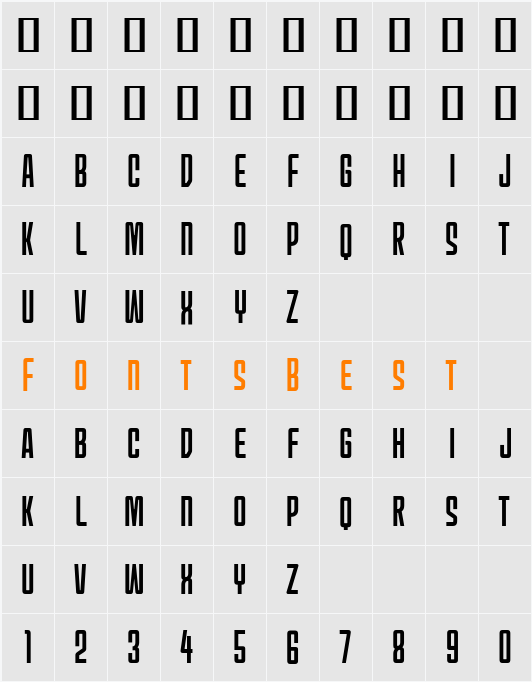 MechEffects1 BB Character Map