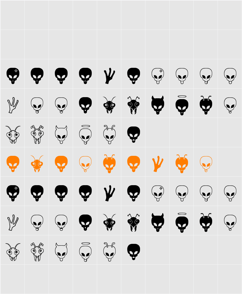 Aliens Bats St Character Map