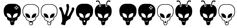 Aliens Bats St Font Image