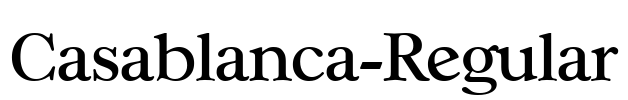 Casablanca-Regular Font Image