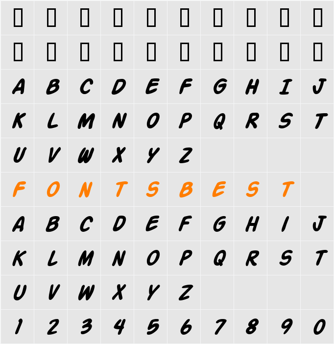 JI-Dumdum Character Map