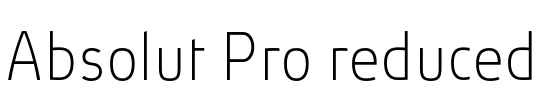 Absolut Pro reduced Font Image