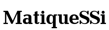 MatiqueSSi Font Image