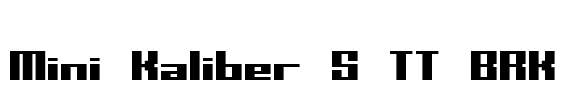 Mini Kaliber S TT BRK Font Image