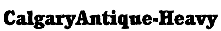 CalgaryAntique-Heavy Font Image