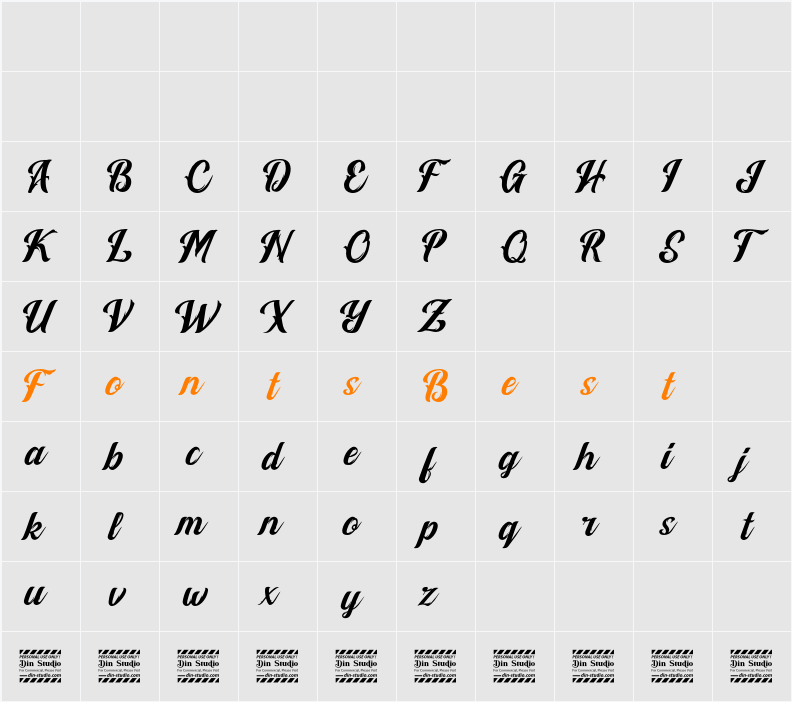 Vintage Melody Personal Use Character Map