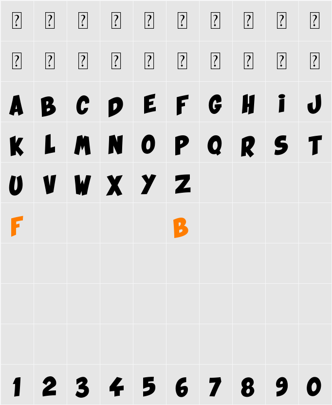 Ka Blam Character Map