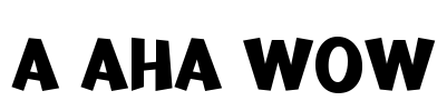 a Aha Wow Font Image