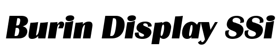 Burin Display SSi Font Image