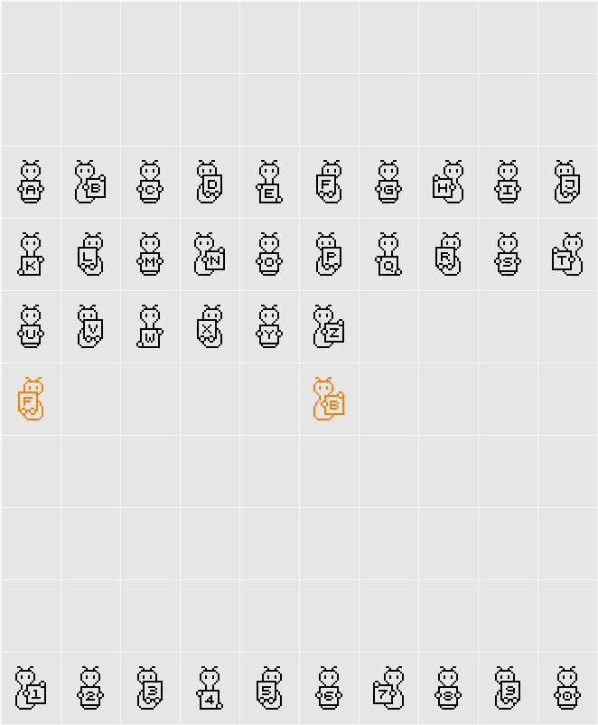 Alien ABC Character Map