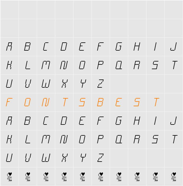 CHIP TUNES Character Map