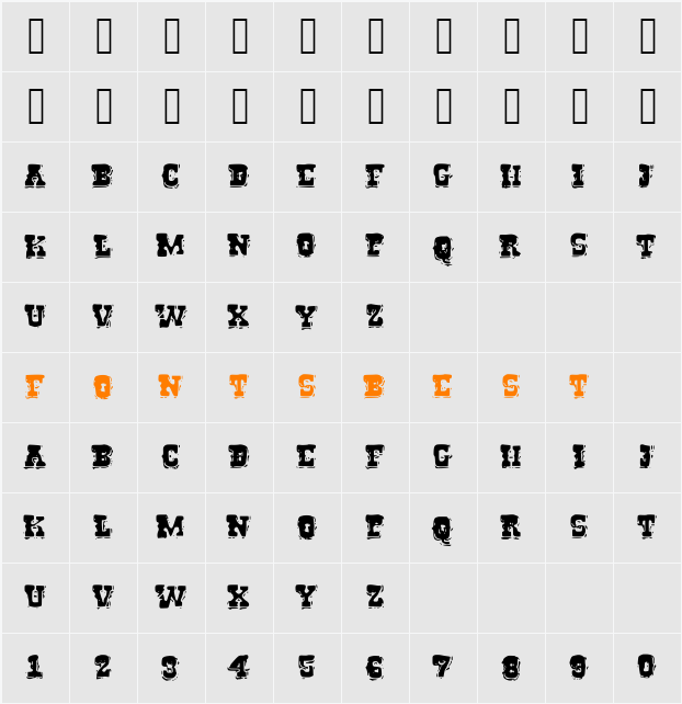 Mejiko Character Map