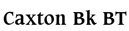 Caxton Bk BT Font Image