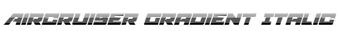 Aircruiser Gradient Italic Font Image