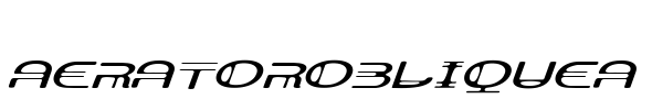 AeratorObliqueA Font Image