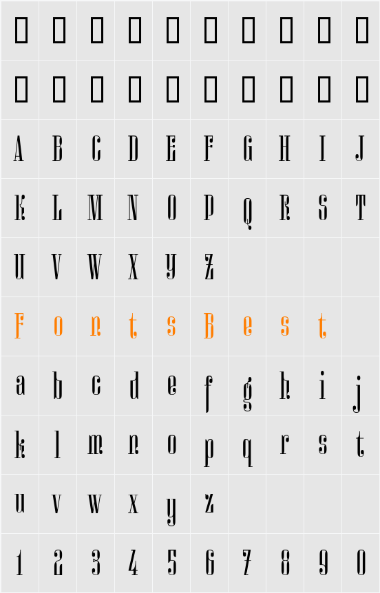 Miserichordia Character Map