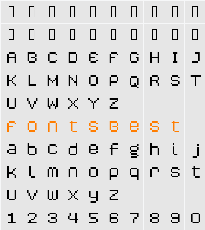 Caliper Character Map