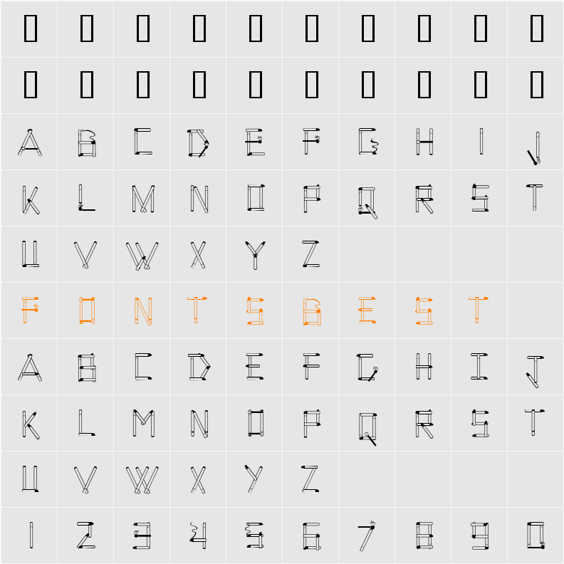 CoughingNails Character Map