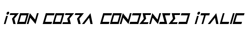 Iron Cobra Condensed Italic Font Image