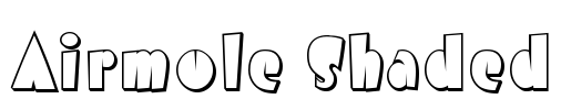 Airmole Shaded Font Image