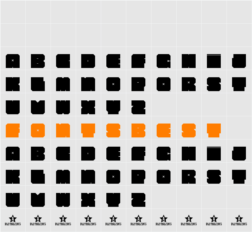 CLUB HAUS Character Map