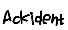 Ackident Font Image