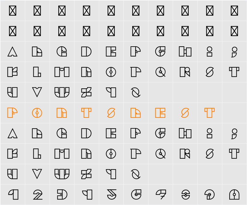 Cubik Character Map