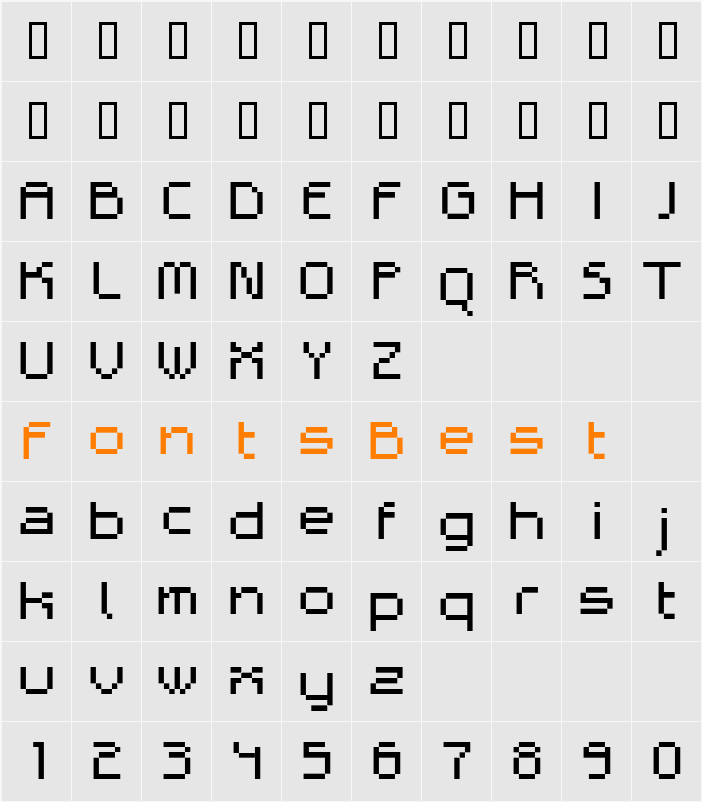 AdelphiBroken Character Map