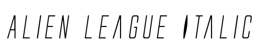 Alien League Italic Font Image