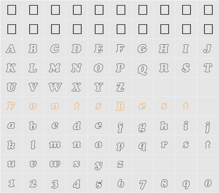 CookieHollow Character Map