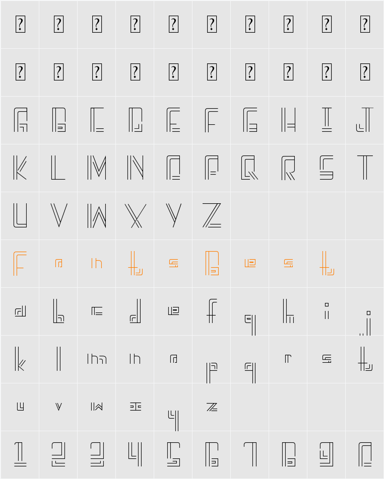 A-Maze Character Map