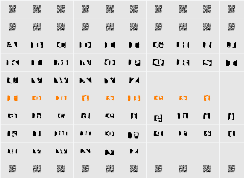 Invertage Character Map