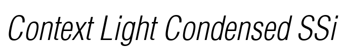 Context Light Condensed SSi Font Image