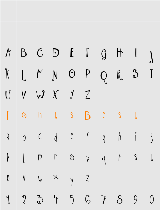 Austie Bost Wibbly Character Map