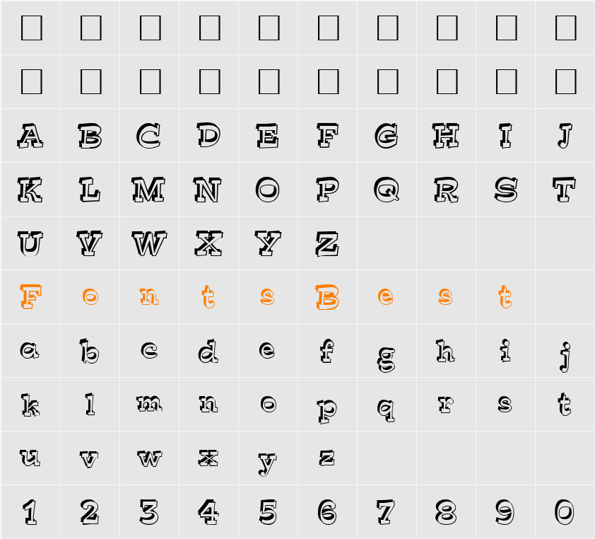 Bunny Lips Character Map