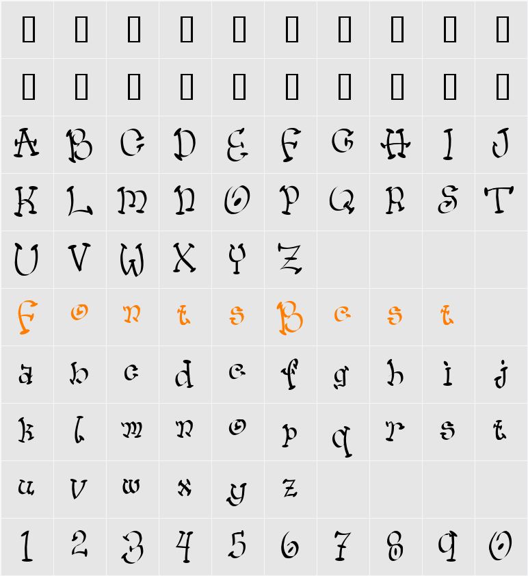 JI-Hurley Character Map